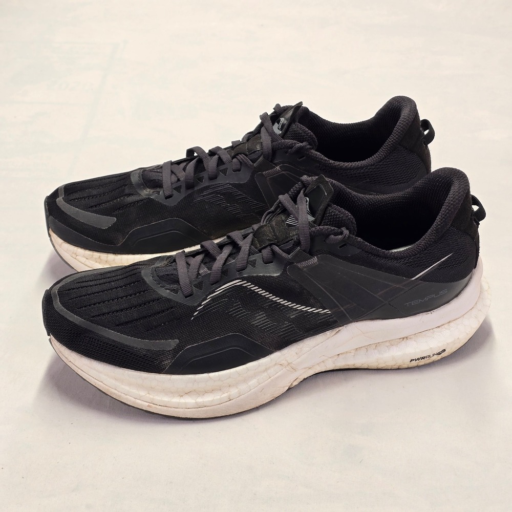 Saucony‎ Tempus Mens Running Shoes Black White PWRRUN PB Size 9.5